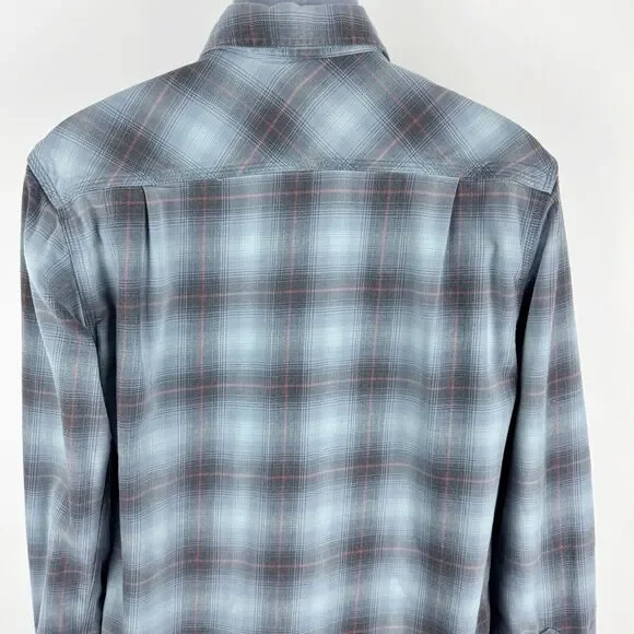 Carhartt Men's Relaxed Fit Plaid Long Sleeve Grey Blue Heavyweight Shirt Small - Picture 11 of 16